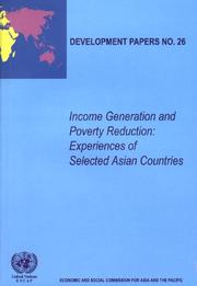 Cover of: Income Generation and Poverty Reduction: Experiences of Selected Asian Countries (Development Papers)