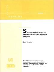 Cover of: Socio-economic Impacts Of Natural Disasters: A Gender Analysis