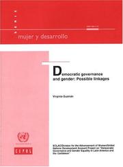 Cover of: Democratic Governance and Gender: Possible Linkages (Mujer Y Desarrollo)