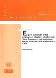 Cover of: Ex-Post Evaluation of the Employment Effects of a Preferential Trade Agreement by 