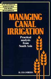 Cover of: Managing canal irrigation by Chambers, Robert