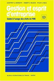 Cover of: Gestion Et Esprit D'entreprise. Guide A L'usage Des Chefs De Pme by Geoffroy G. Meredith, Nelson, Robert E., Philip A. Neck
