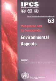 Cover of: Manganese And Its Compounds Environmental Aspects by 