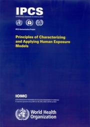 Front cover of Principles of characterizing and applying human exposure models by Unknown