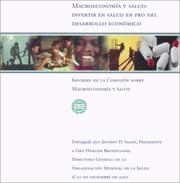 Cover of: Macroeconomía y salud: Invertir en salud en pro del desarrollo económico: Informe de la Comisión sobre Macroeconomía y Salud