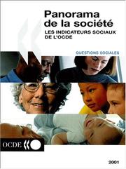 Cover of: Panorama De La Soci?t?: Les Indicateurs Sociaux De L'Ocde Edition 2001