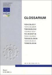 Cover of: Glossarium - Toxicology (Health and safety)