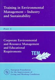 Cover of: Training in Environmental Management-Industry and Sustainability: Corporate Environmental and Resource Management and Educational Requirements