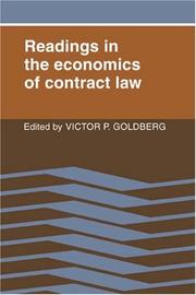 Cover of: Readings in the economics of contract law
