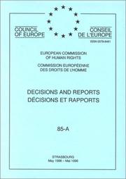 Cover of: Decisions and Reports (Decisions and Reports)