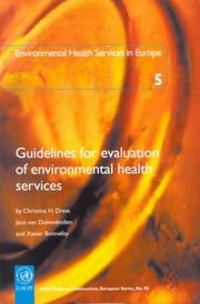 Cover of: Guidelines for Evaluation of Environmental Health Services (WHO Regional Publications, European)
