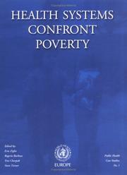 Cover of: Health Systems Confront Poverty (Public Health Case Studies) by 