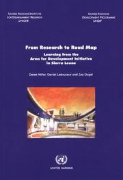 Cover of: From Research to Road Map: Learning from the Arms for Development Initiative in Sierra Leone