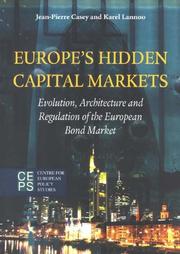Cover of: Europe's Hidden Capital Markets by Jean-pierre Casey, Karel Lannoo