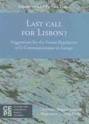 Cover of: Last Call for Lisbon? Suggestions for the Future Regulation of E-Communications in Europe