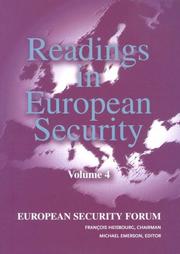 Cover of: Readings in European Security by 