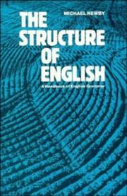 Cover of: The structure of English: a handbook of English grammar