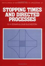 Cover of: Stopping times and directed processes by Gerald A. Edgar, Gerald A. Edgar