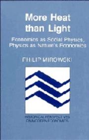 Cover of: More heat than light by Philip Mirowski