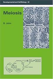 Cover of: Meiosis by Bernard John