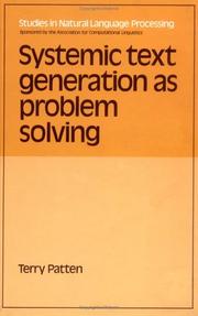 Cover of: Systemic text generation as problem solving