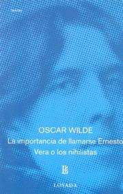Cover of: Importancia de Llamarse Ernesto, La - Vera O Los Nihilistas