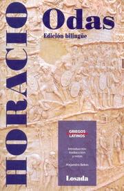 Cover of: Odas (Griegos Y Latinos)