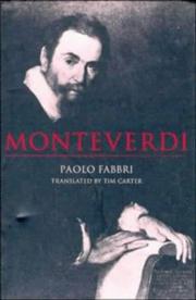 Cover of: Monteverdi