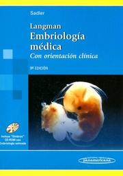 Cover of: Langman Embriologia Medica by Thomas W. Sadler