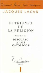 Cover of: El Triunfo de La Religion by Jacques Lacan