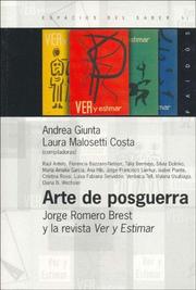 Cover of: Arte de Posguerra: Jorge Romero Brest y La Revista Ver y Estimar