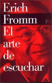 Cover of: Arte de Escuchar, El by Erich Fromm