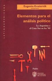 Cover of: Elementos Para El Analisis Politico by Eugenio Kvaternik