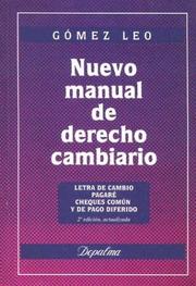 Cover of: Nuevo Manual de Derecho Cambiario