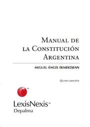 Cover of: Manual de La Constitucion Argentina