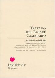 Cover of: Tratado del Pagare Cambiario