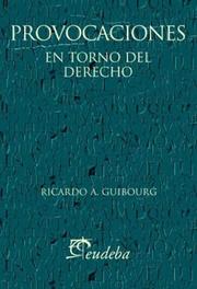 Cover of: Provocaciones by Ricardo A. Guibourg