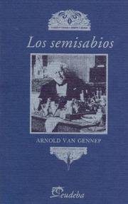 Cover of: Los Semisabios by Arnold van Gennep