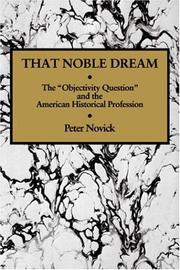 Cover of: That noble dream by Peter Novick