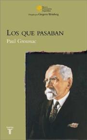 Los que pasaban by Paul Groussac