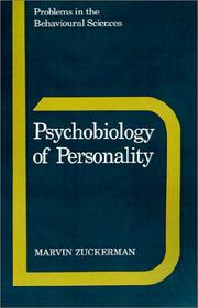 Cover of: Psychobiology of personality by Marvin Zuckerman
