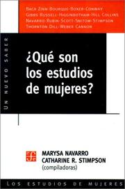 Cover of: Que Son Los Estudios De Mujeres by Marysa Navarro, Catharine R. Stimpson