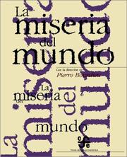 Cover of: LA Miseria Del Mundo/the Misery of the World