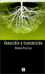 Cover of: Genocidio Y Transmision (Seccion Obras de Filosofia)