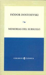 Cover of: Memorias del Subsuelo by Фёдор Михайлович Достоевский