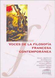 Cover of: Voces de La Filosofia Francesa Contemporanea by Miguel Abensour