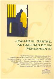 Cover of: Jean-Paul Sartre, Actualidad de Un Pensamiento by Horacio Gonzalez