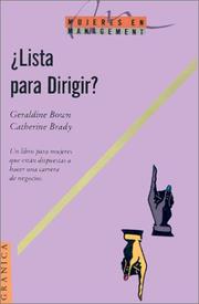 Cover of: Lista Para Dirigir (Mujeres en Management)