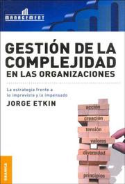Cover of: Gestion De La Complejidad En Las Organizaciones/Management Of The Complexity In The Organizations