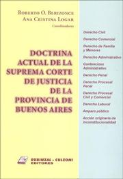 Cover of: Doctrina Actual de La Suprema Corte de Justicia de La Provincia de Buenos Aires